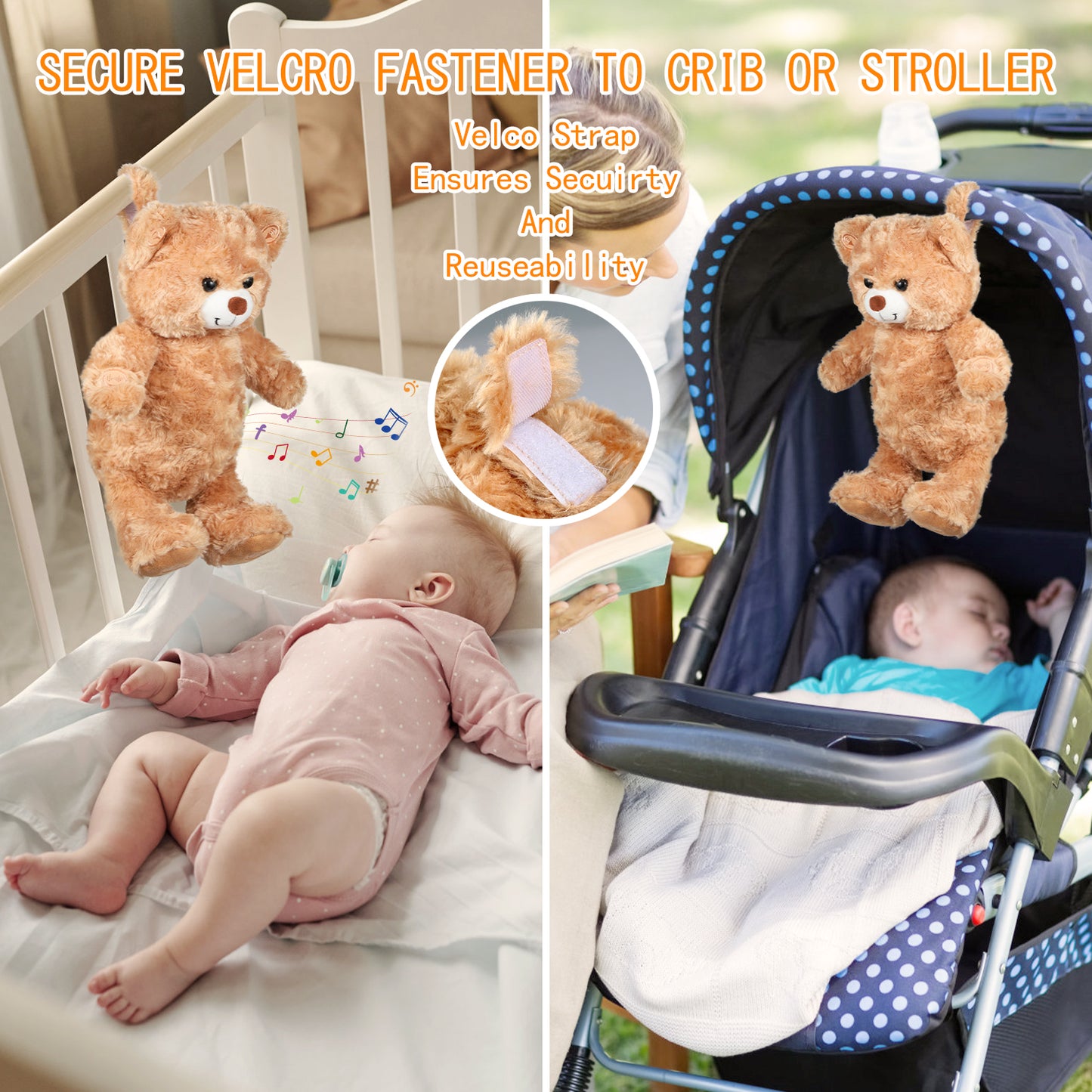 Gemma Joy Bedtime Bear Baby Sleep Soother with Cry Activated Sensor