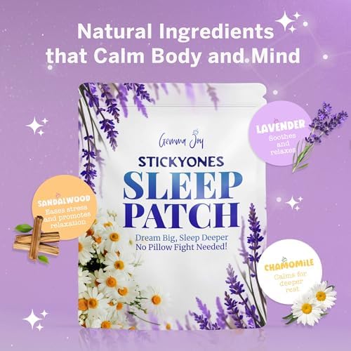 Gemma Joy Sleep Bundle – StickyOnes Melatonin-Free Adult Sleep Patches 30 Count and Cry Activated Heartbeat Bunny Soother with White Noise, Lullabies and Night Light